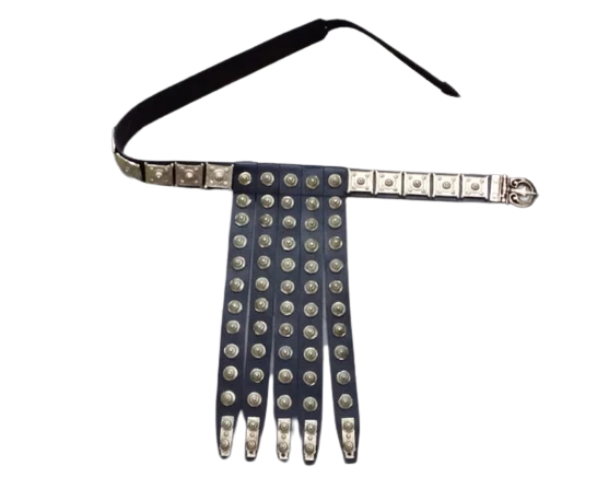 Cingulum de cuero romano, cinturón delantal con accesorios de latón pesado, cíngulo portátil Foto 2 de 4