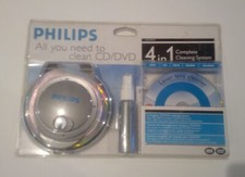 Philips CD DVD Laser Lens Cleaning 4 In 1 Complete Cleaning System Kit