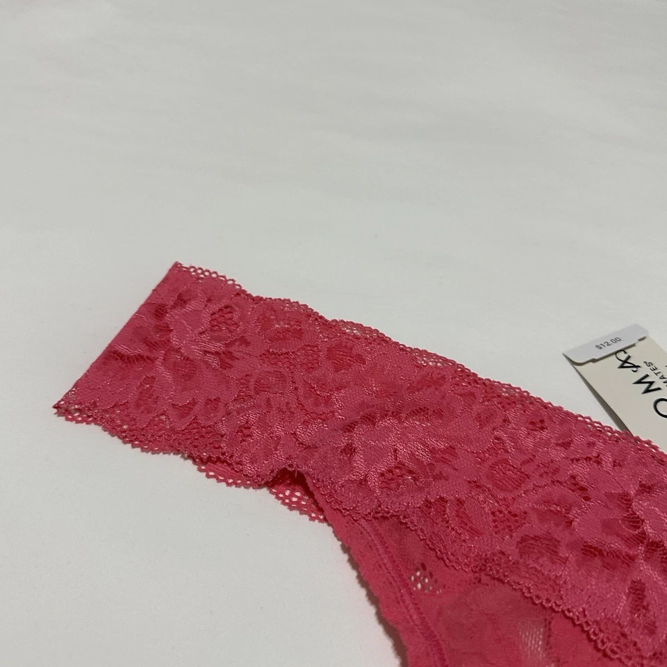 Soma Intimates Positively Pink Signature AOL Thong Panty NWT $12 Sz L Large Lace - Image 4 of 4