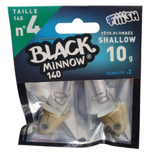 FIIISH Black Minnow 140 N. 4 - Teste Piombate 10 g - Mod. Shallow - 2 Pezzi FL61