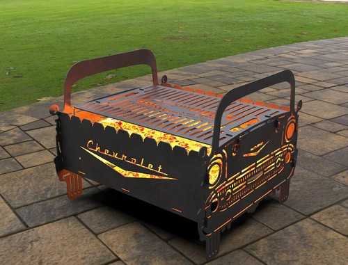 Metal 1957 Chevy Bel Air Firepit Collapsible Plasma Cut Metal Chevrolet 57 Chevy - 第 6/12 張圖片