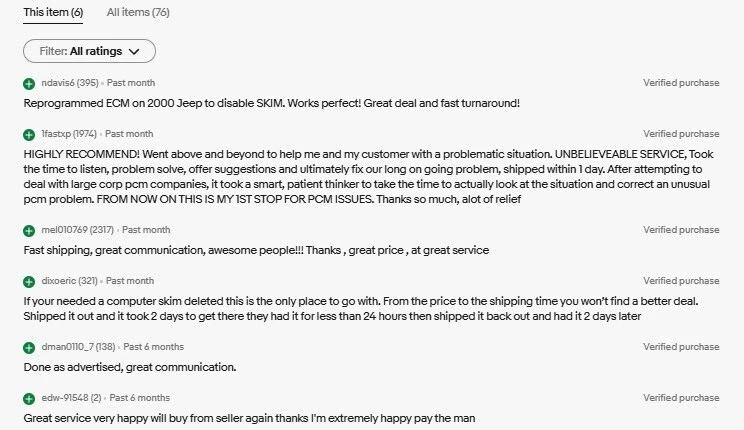 1996-2006 SKIM DELETE SERVICE Chrysler Jeep Dodge ECU ECM PCM ENGINE COMPUTER - Image 2 of 2