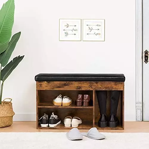 Open shoe storage bench hot sale