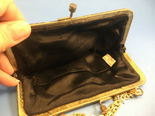 Vintage Black Beaded Sequined Clutch/Purse Handmade In Hong Kong - Picture 3 of 5
