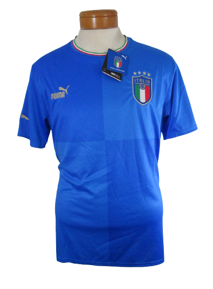 Mens Size Large Blue Puma Italy FIGC Replica Home Soccer Jersey