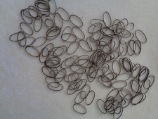 Jump ring, brass, 16 x 8mm CLOSED oval, 1mm guage. Sold per pkg of 125.