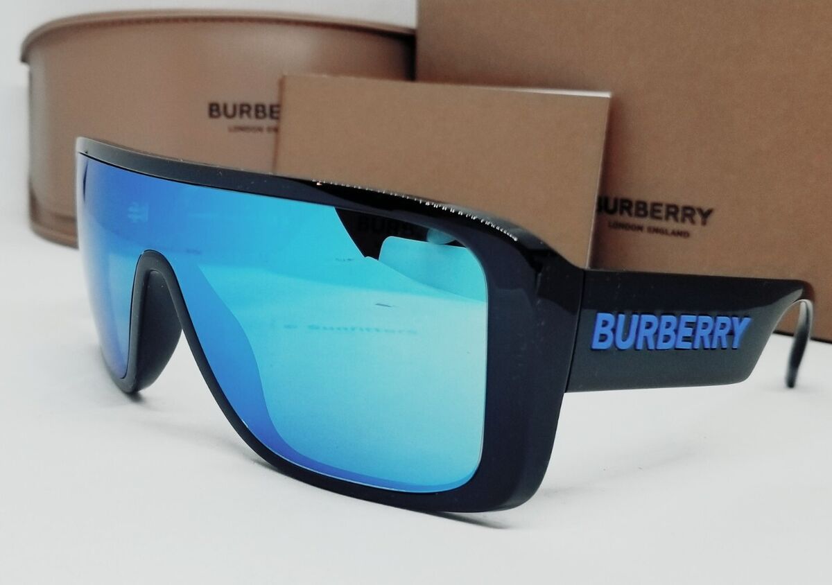 BURBERRY black/blue mirror BE4401U 300155 30 sunglasses NEW BURBERRY black/blue mirror BE4401U 300155 30 sunglasses NEW