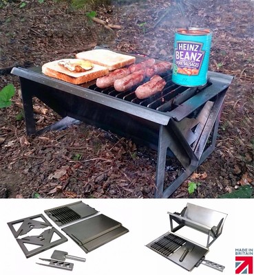 Volcann Portable Flatpack Fire Pit Grill Charcoal / Wood ...