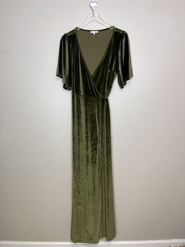 BALTIC BORN Meghan Olive Green Velvet 