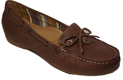 TAMARIS Schuh Mokassin Ballerinas Braun echt Leder Wechselfußbett