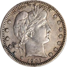 1907-S Barber Quarter - VF/XF Details, Cleaned