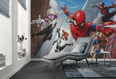 Marvel Spider-Man Tapete Fototapete 400x250 cm Kinderzimmer Vlies bunt