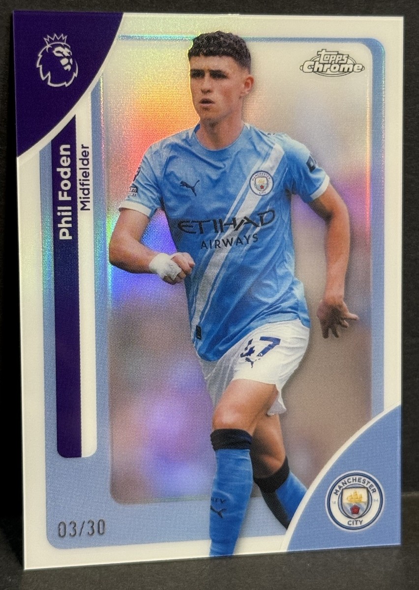 2026 Topps Chrome Premier League EPL Manchester City Phil Foden