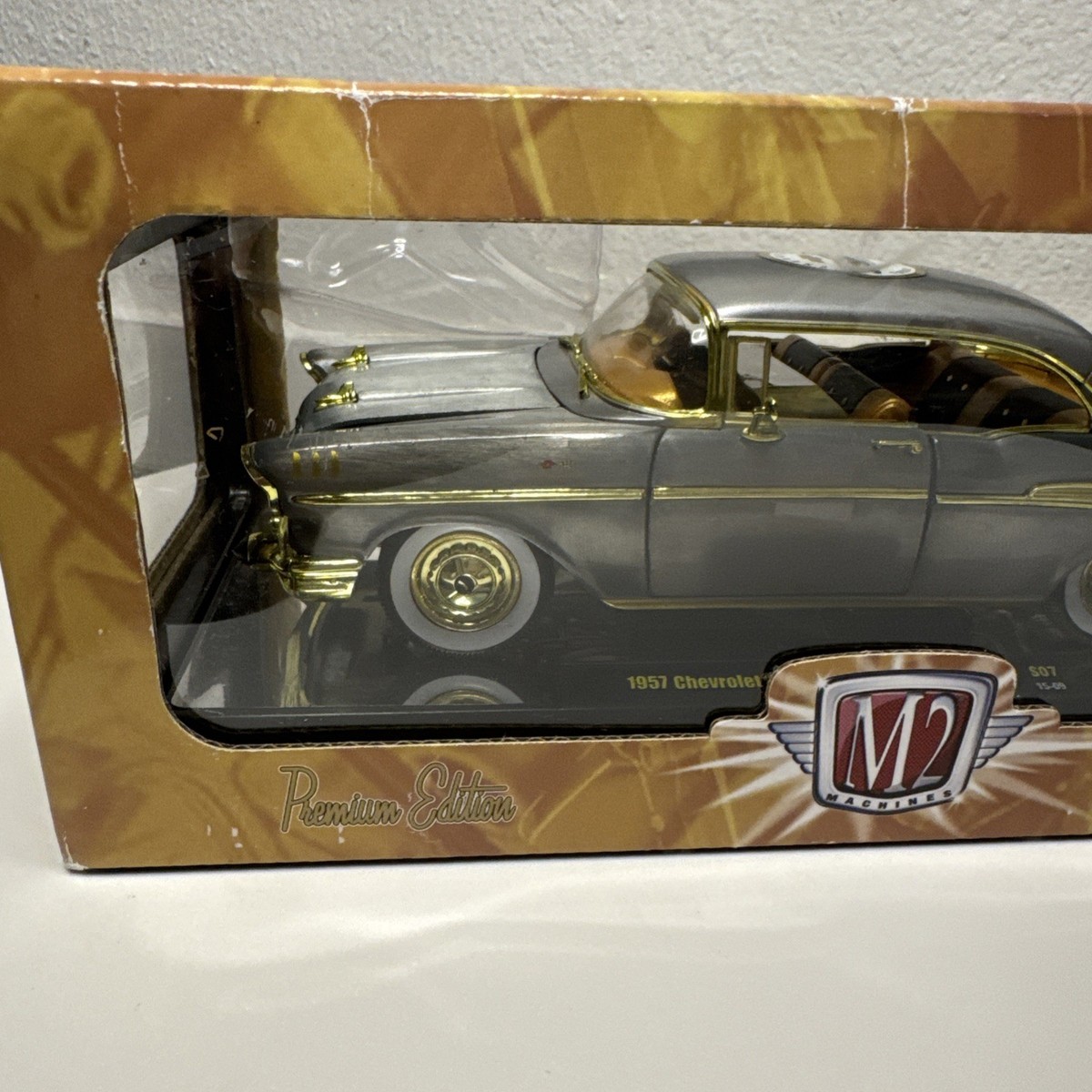 M2 Machines 1957 Chevrolet Bel Air Super Chase Raw Metal 1/24 60th
