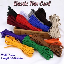 6mm Elastic Flat Cord Band String Rubber Rope for Sewing Clothing Trousers