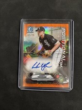 2021 Bowman Andrew Vaughn Positional Promise Orange AUTO /25 #POSP-AV