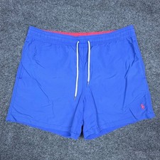 Polo Ralph Lauren Mens Blue Pink Pony Traveler Swim Trunks Shorts Large L