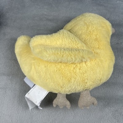 Cupcakes & Cashmere Throw Pillow Chick Chicken Plush Stuff Animal Yellow 14 x12 