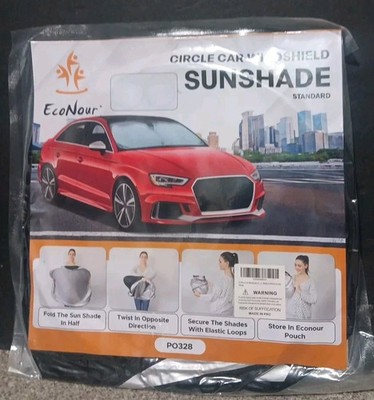EcoNour Windshield Sun Shade Circle Protect Your Cars Interior  Damaging UV Rays
