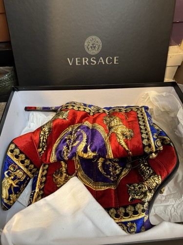 Versace St. Pillow Talk Tribute Kim Boot Velvet Baroque Ankle Bootie