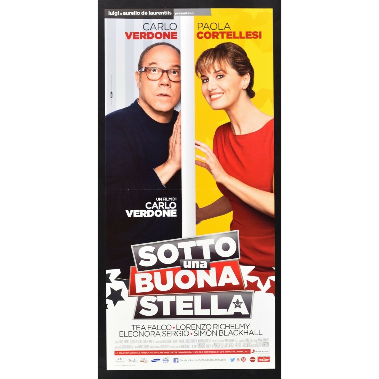 Locandina originale film Sotto una buona stella (2014) - Regia di Carlo Verdone