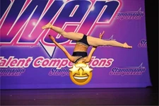 Dance Costumes Custom Competition Two Piece Sparkle Glitter Glam Navy S/M