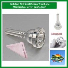 12C Small Shank Trombone Mouthpiece, Silver, Euphonium