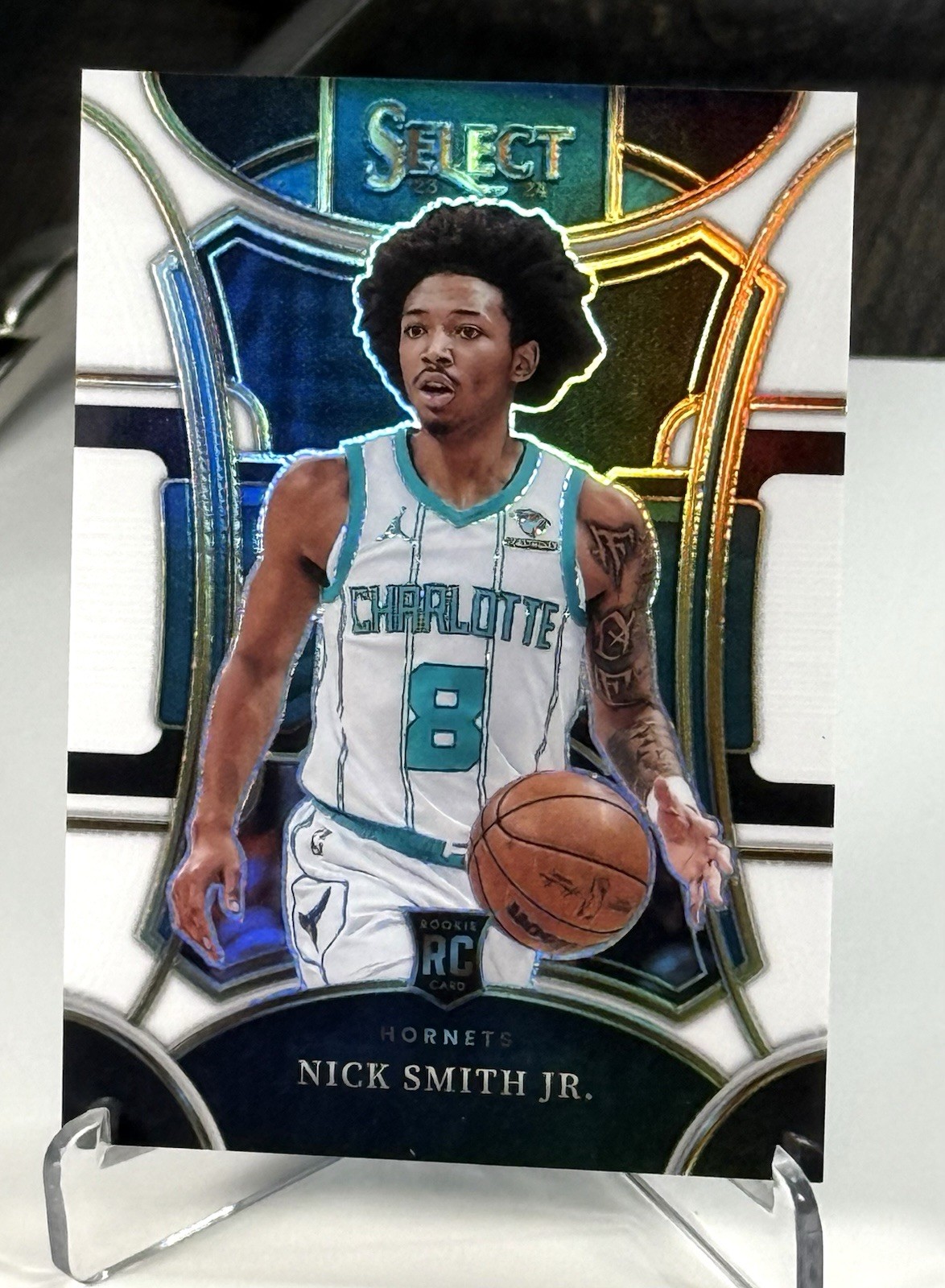 2023-24 Panini Select Nick Smith Jr  White Prizm Rookie RC 8/149 #310 *Jersey #*