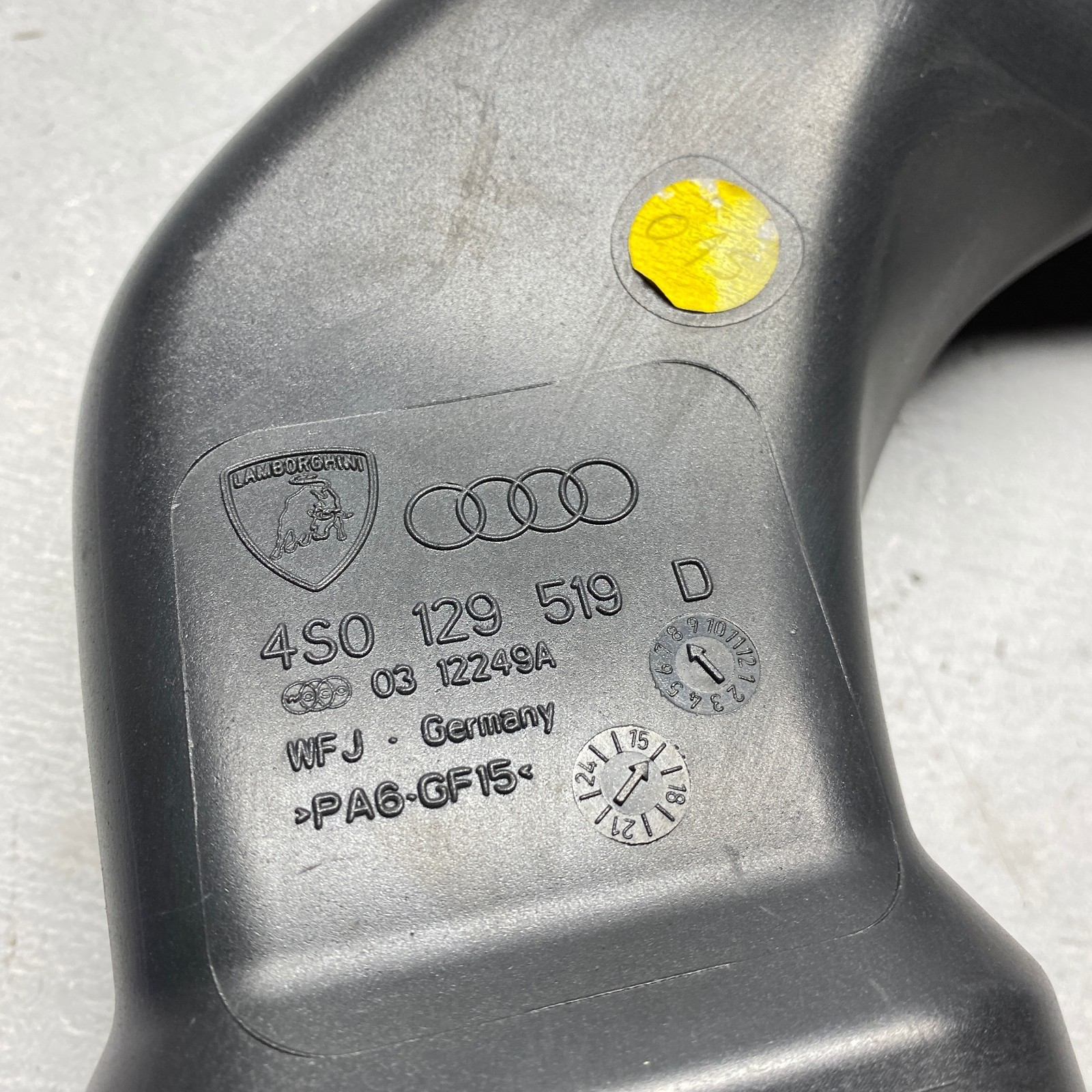 2018 Lamborghini Huracan Left Air Induction Tube 4S0129519D