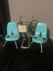 Vintage 2005 Barbie Fashion Fever Mod Chair’s & 1999 Supermarket Grocery Cart
