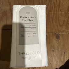 Threshold Full Size 400 Thread Count Performance Flat Sheet - White