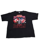 1995 New Jersey Devils Shirt Black Stanley Cup Champs NHL Starter Size XL