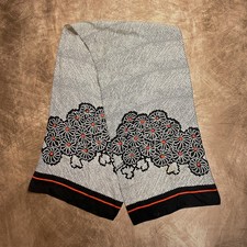 Vintage 90s Floral Polka Dot Scarf Rectangle Multicolor Boho Hippie Lightweight