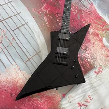 EMG pickup Custom High Quality Black Explorer Electric Guitar Floyd Rose Vibrato