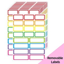 Color Coding Labels, Rectangular Stickers, Tear Resistant, 300 Pcs