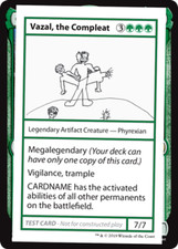 Light Play, English MTG Regular Vazal, the Compleat (No PW Symbol) Mystery Boost