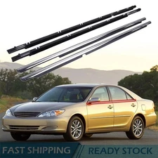 For 2002-2006 Toyota Camry Car Door Moulding Trim Weatherstrip Window Seal 4PCS
