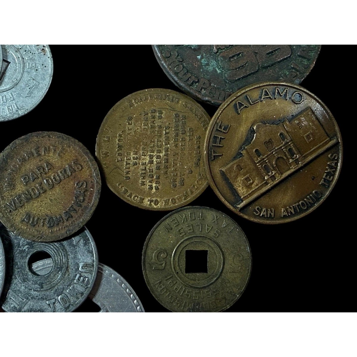 Lot of Vintage Tokens, Tags, Coins and Pendants View 6
