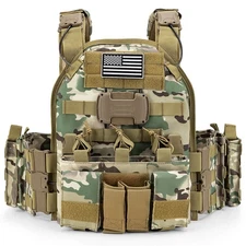 Military Magnetic Tactical Vest Molle Adjustable Army Assault Combat Carrier