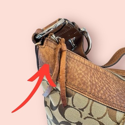 COACH Soho Y2K Vintage Jacquard Logo Large Pleated Hobo Shoulder