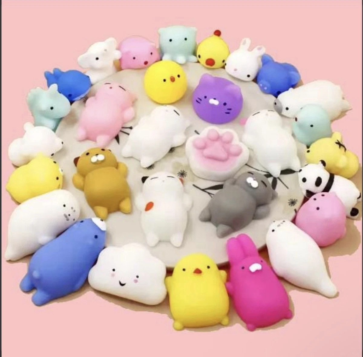 Set Di 3 Giocattoli Squishy Kawaii Antistress - Cibo Finto E Zampa Di Gatto In Schiuma Morbida