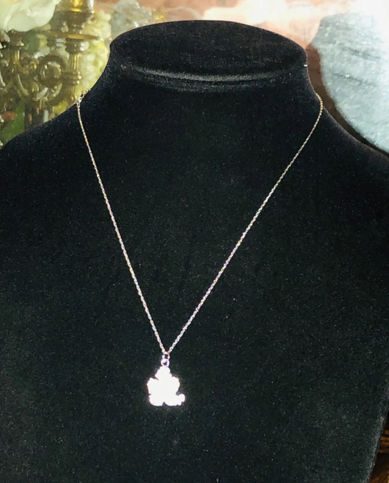 迪士尼公主项链吊坠纯银 18 英寸链极光雪 925 Minte — 第 3/4 张图片