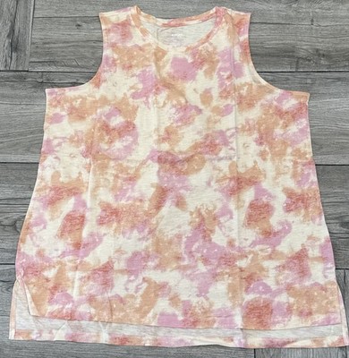 Sonoma Plus Size 1X Organic Cotton Tee Tie Dye Tank Top 2012 Sleeveless T-Shirt