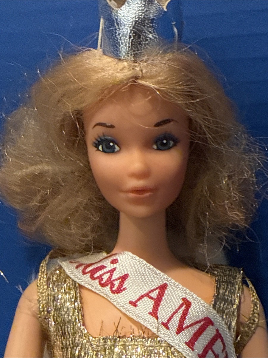 1972 Blonde Barbie Miss America Doll Twist Turn Steffie Face 
