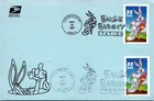Dr Jim Stamps 32C Bugs Bunny Dual First Day Cancel Paper Card