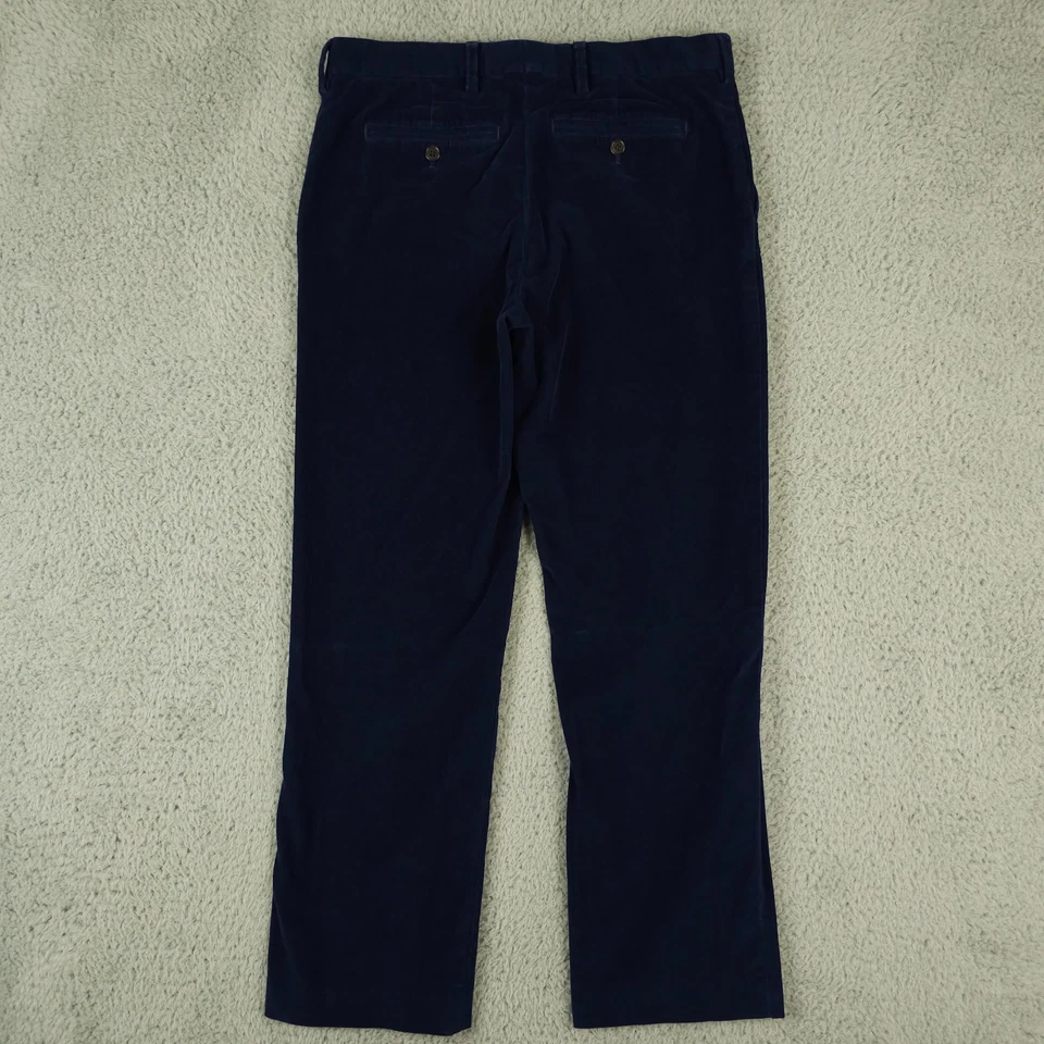 Lands End Pants Mens 34x29 Blue Whale Cord Tailored Fit Chino Cotton Stretch - Image 2 of 4