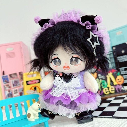 1set Handmade 10/20cm Doll Clothes Maid Dress Headband Apron Kpop Plush Dolls Ou - Picture 16 of 37