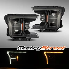 AlphaRex For 2018-2020 F150 PRO-Series Projector Headlights Jet Black G2