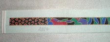 Colorful Horse Silhouette Belt 18ct HP Hand Painted Needlepoint Canvas MZC