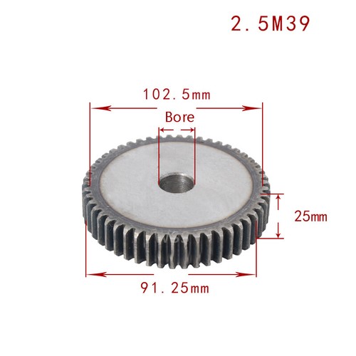 Mod 2.5 Stirnrad & Zahnstangen 10 - 120 Zähne 45# Kohlenstoffstahl Getriebe Gear - Bild 42 von 87